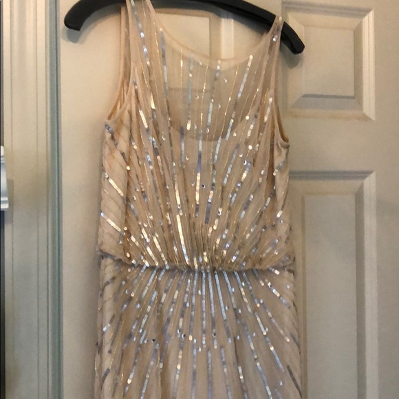 Aidan Mattix champagne sequin dress - Picture 4 of 10